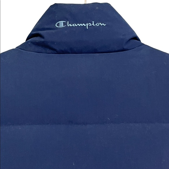 Men’s VINTAGE CHAMPION Down Feather Vest ~ Blue ~ Size Small - Picture 5 of 10